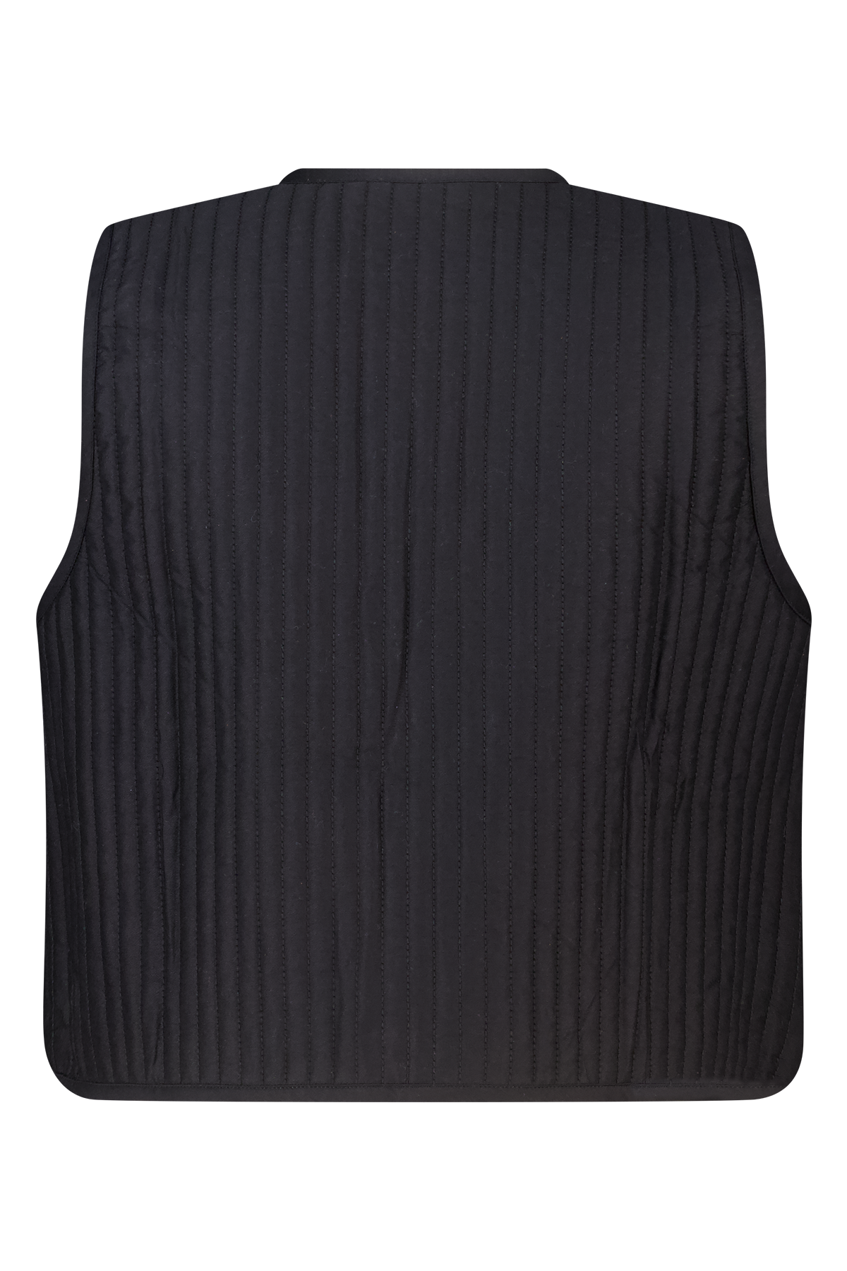 Gilet met broderie opdruk Zwart