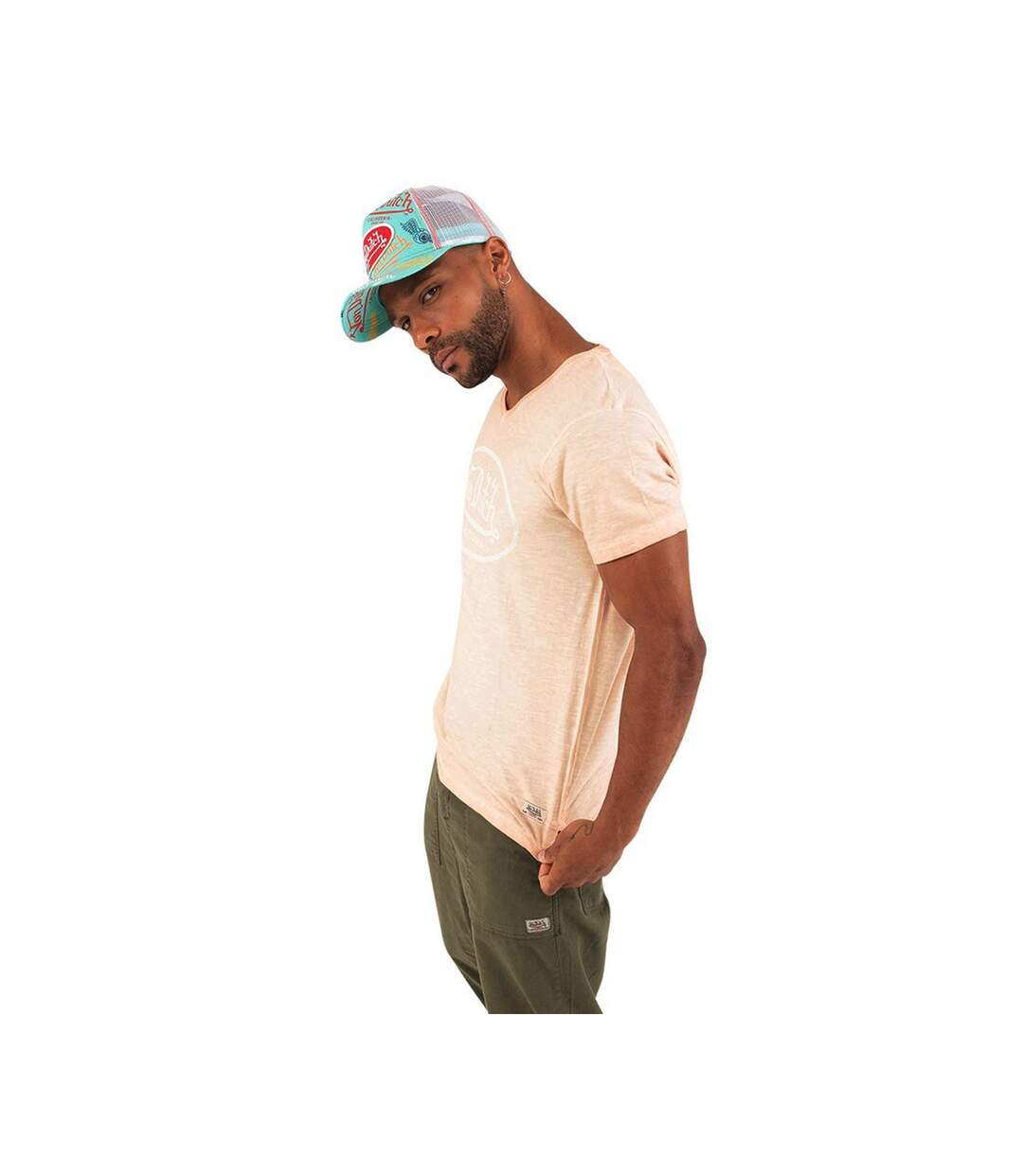 T-shirt col V homme en coton Tyron