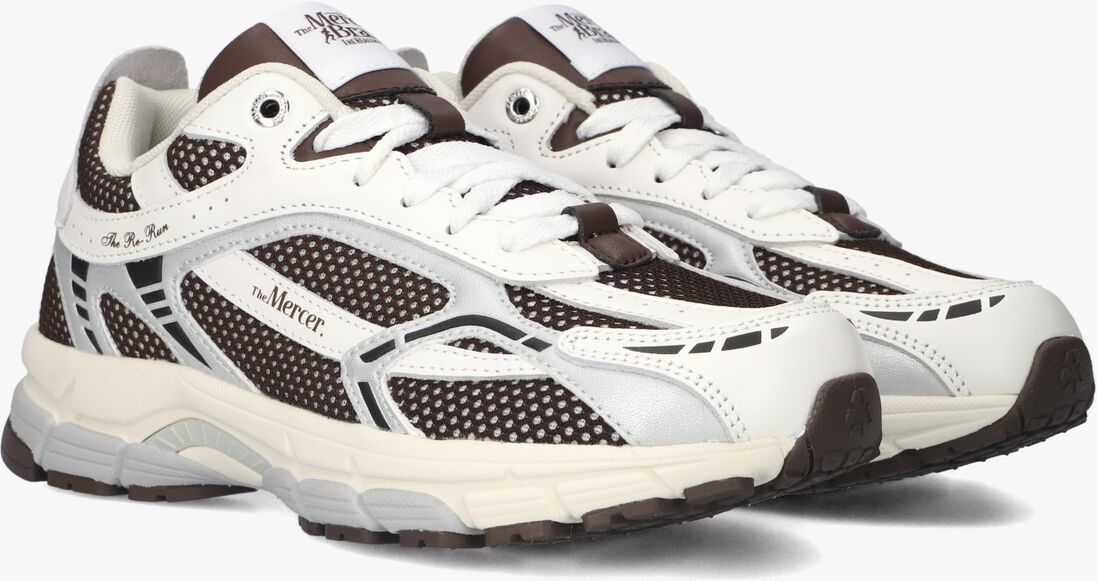 witte mercer amsterdam lage sneakers the re-run white silver