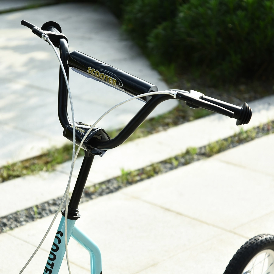 HOMCOM Kinderroller mit Handbremse blau