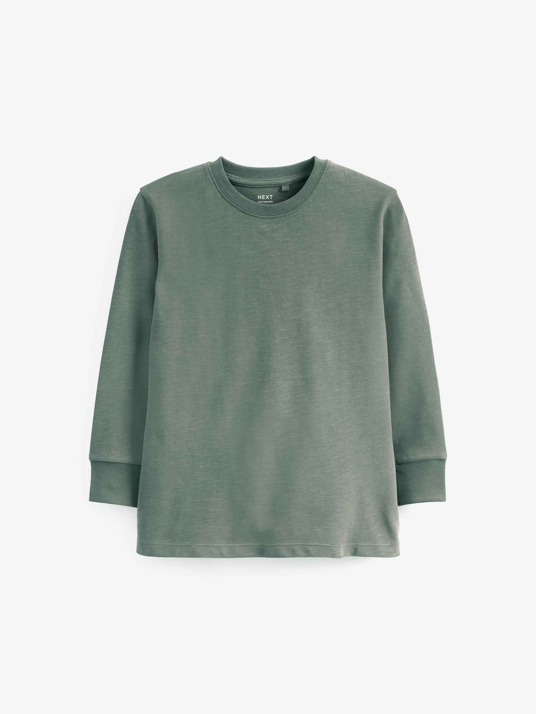 Mineraalgroen - Behaaglijk T-shirt met lange mouwen (3-16 jr)