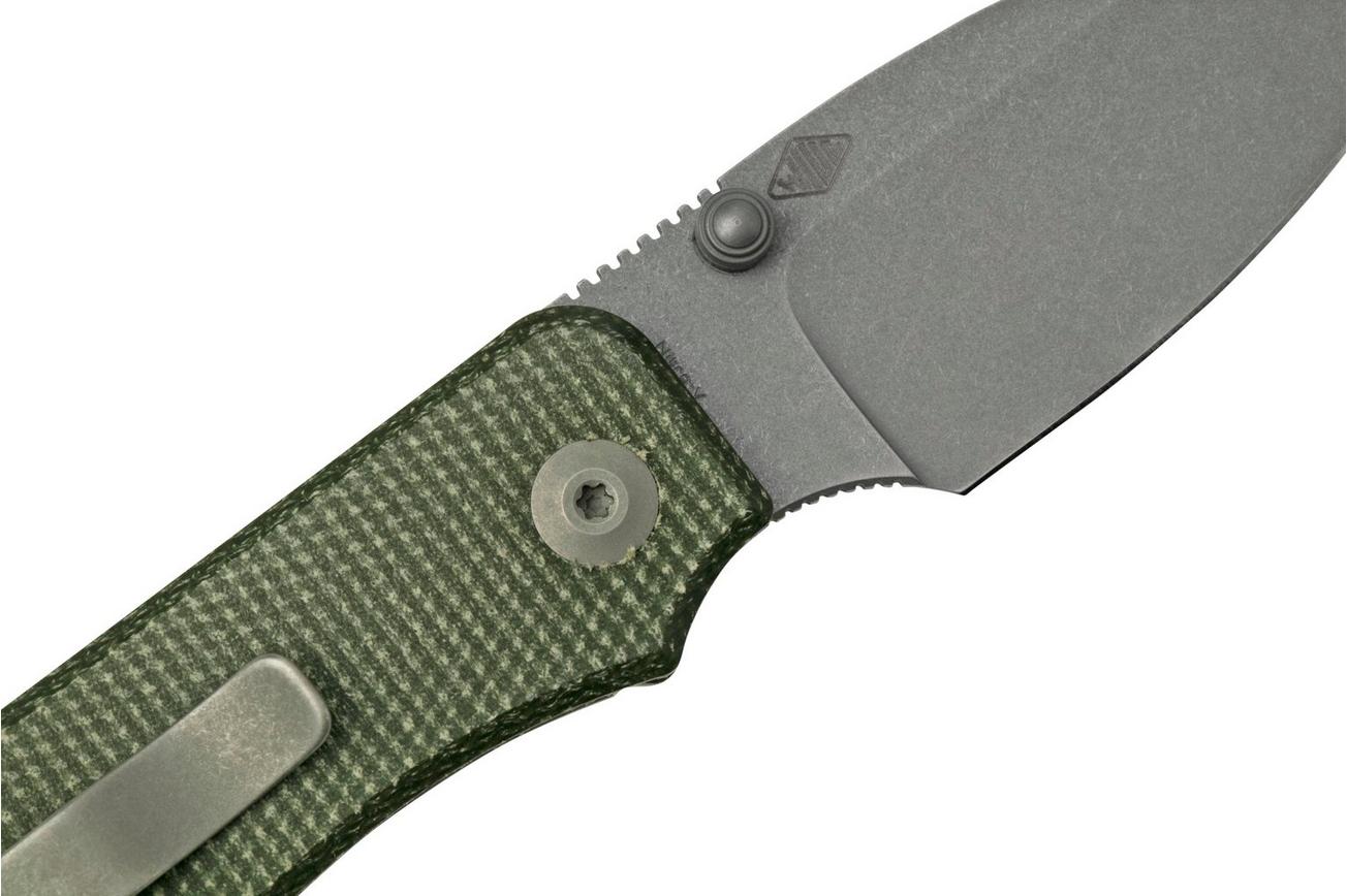 Civivi Baby Banter C19068SB-1 Green Micarta, Grey Stonewashed zakmes, Ben Petersen design