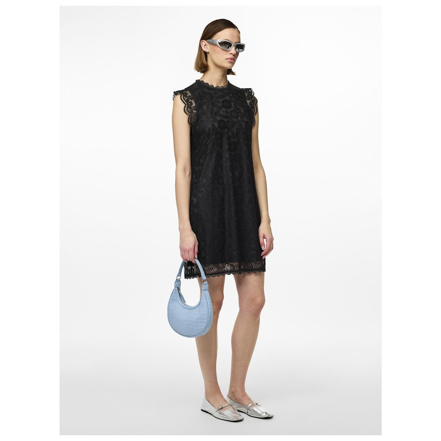 Pieces PCOLLINE SL LACE DRESS NOOS