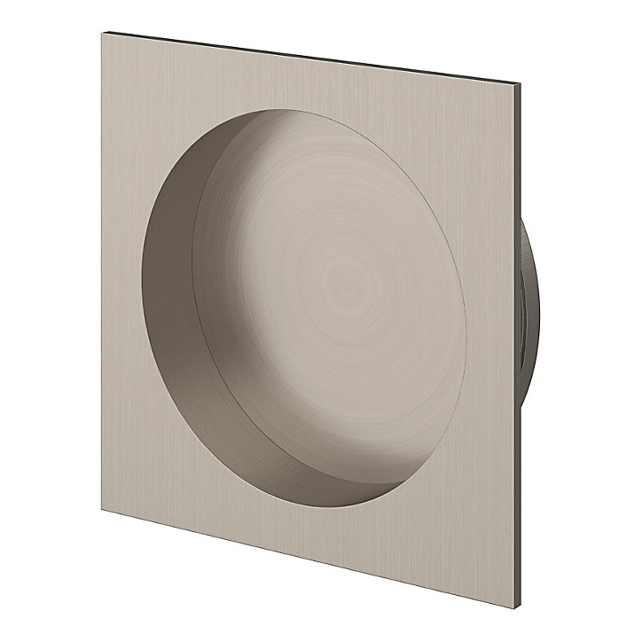 Galandage Carré à visser GoodHome Irvil effet nickel satin gris Ø55.5mm