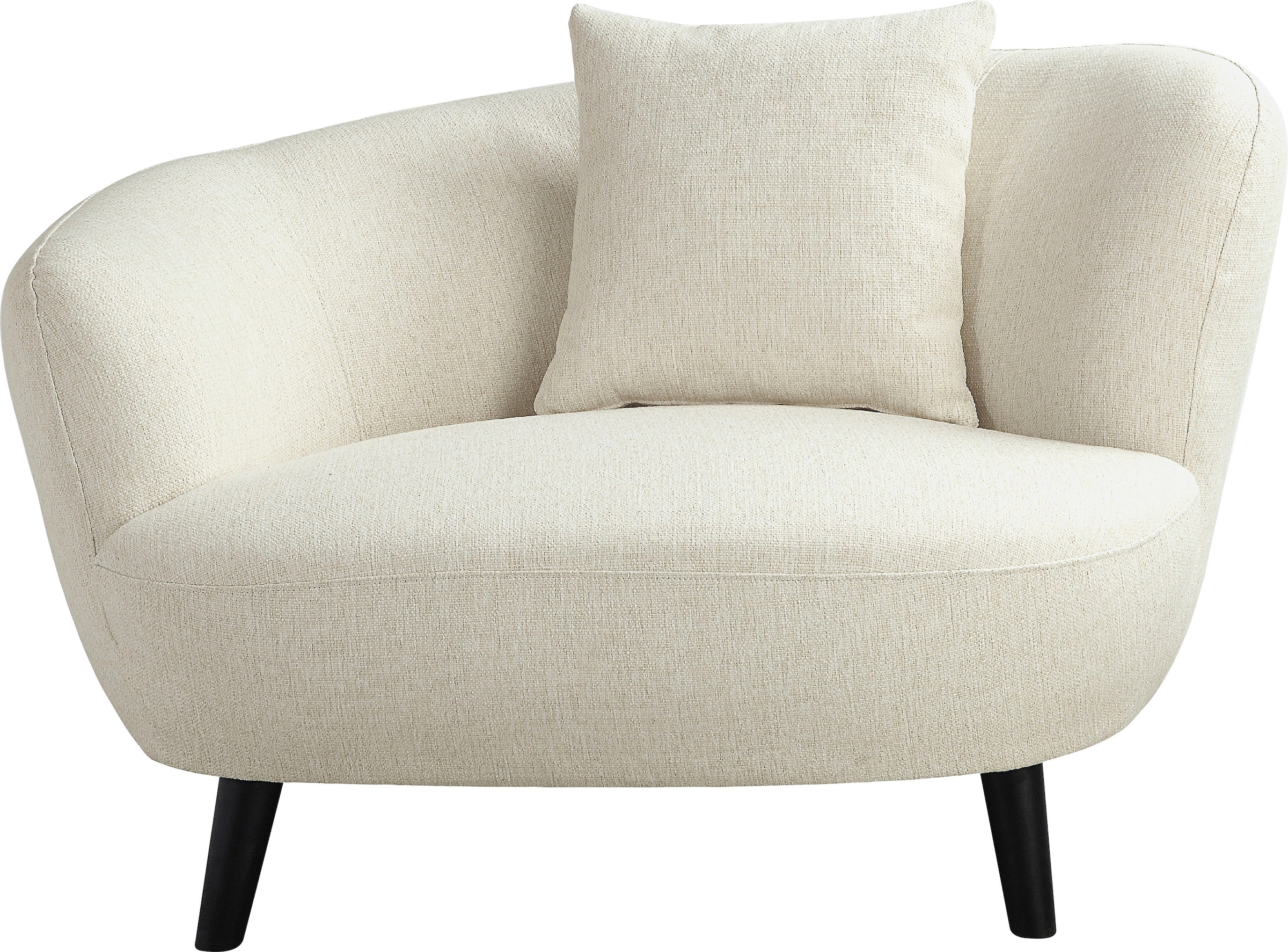 ATLANTIC home collection Loungesessel »Olivia« XXL-Sessel, Nierenform-Sessel mit Zierkissen im Originalbezug
