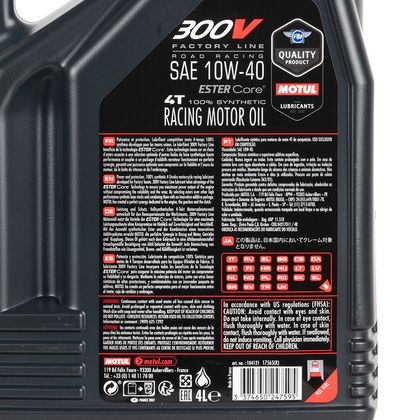 Huile moteur Motul 300V Road 10W40 4L Universel