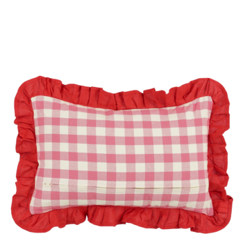 Kussen ruit roze - l55xb35xh10cm