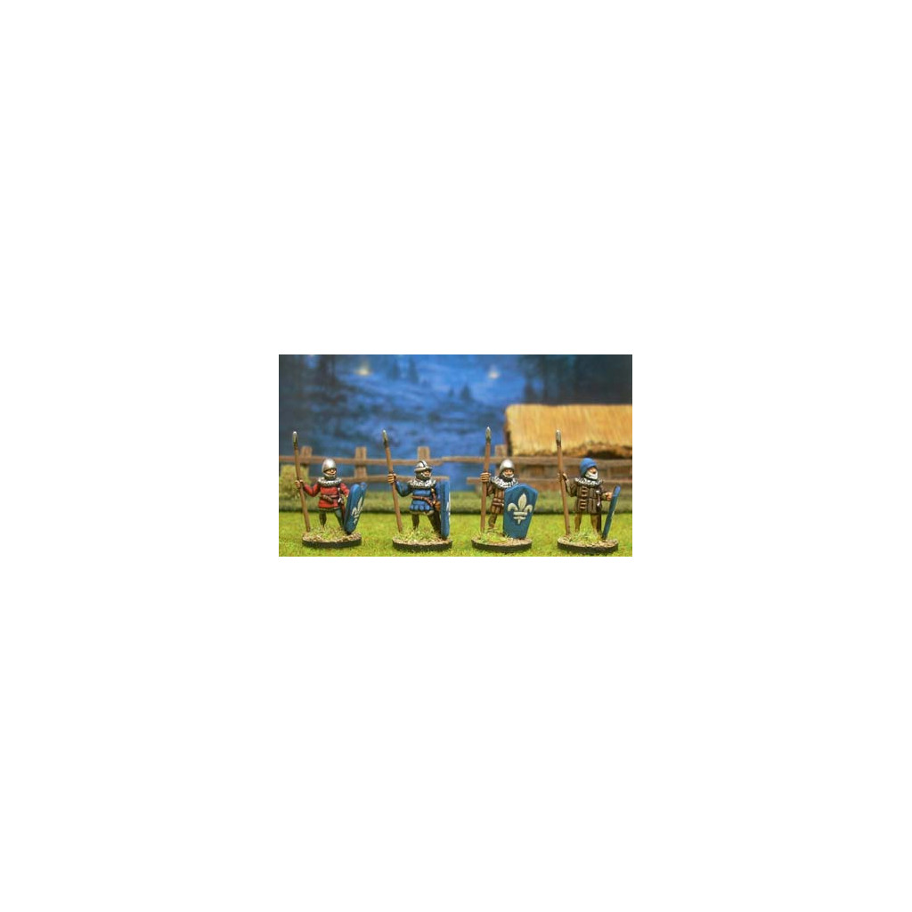 Mortem Et Gloriam: Hundred Years' War French Spearmen with Pavise Pack Breaker