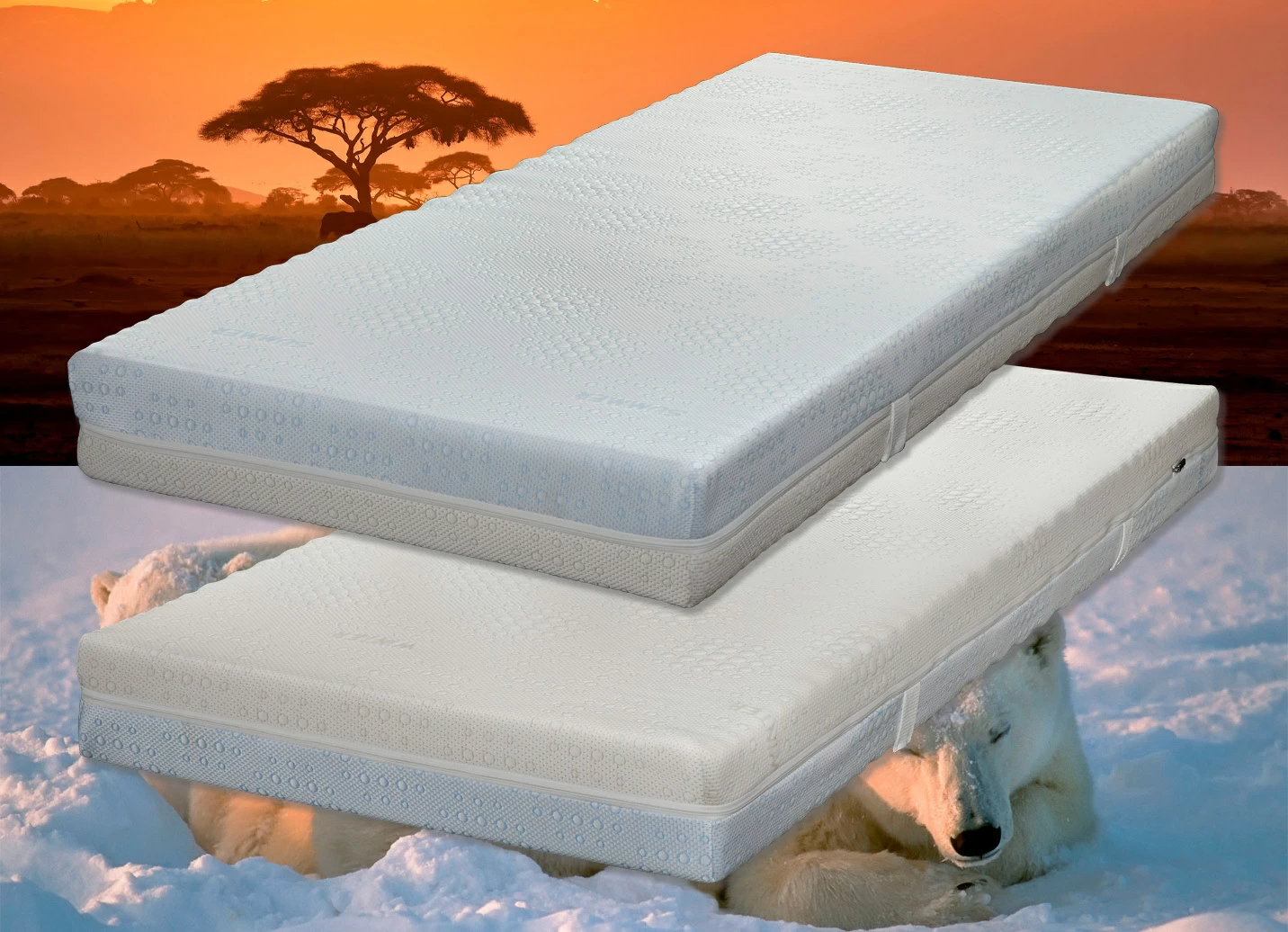 7-Zonen-Cellflex-Matratze von Hemafa mit Sommer- und Winterseite