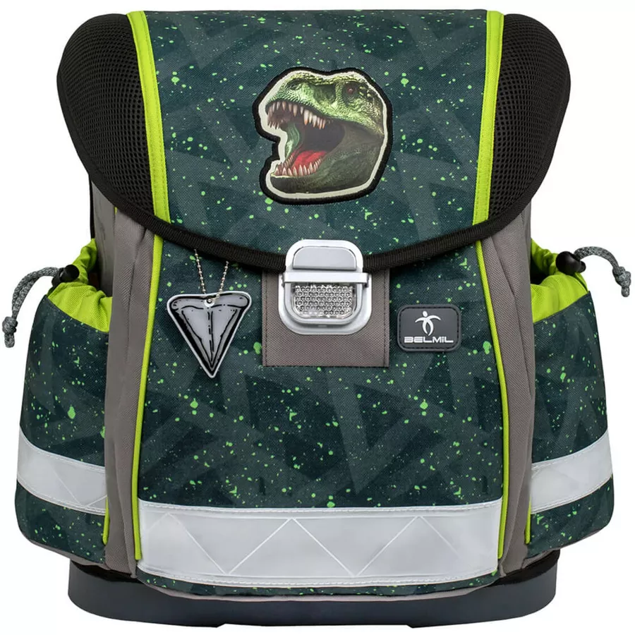 Belmil Schulranzen Classy Schulranzen Set 5-teilig mit Brustgurt T-Rex Roar