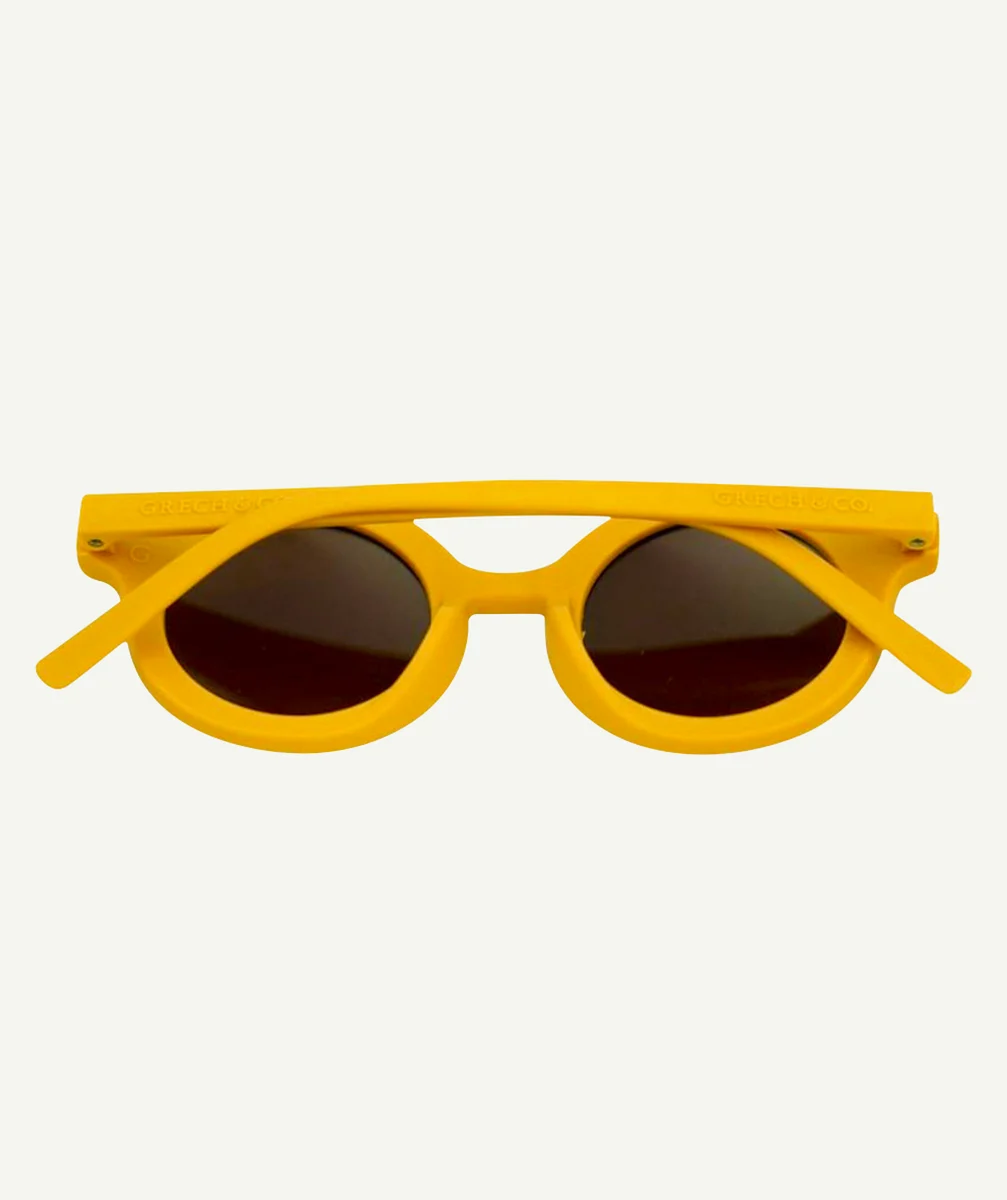 GRECH & CO.LUNETTES DE SOLEIL ORIGINAL RONDES ET MOUTARDE