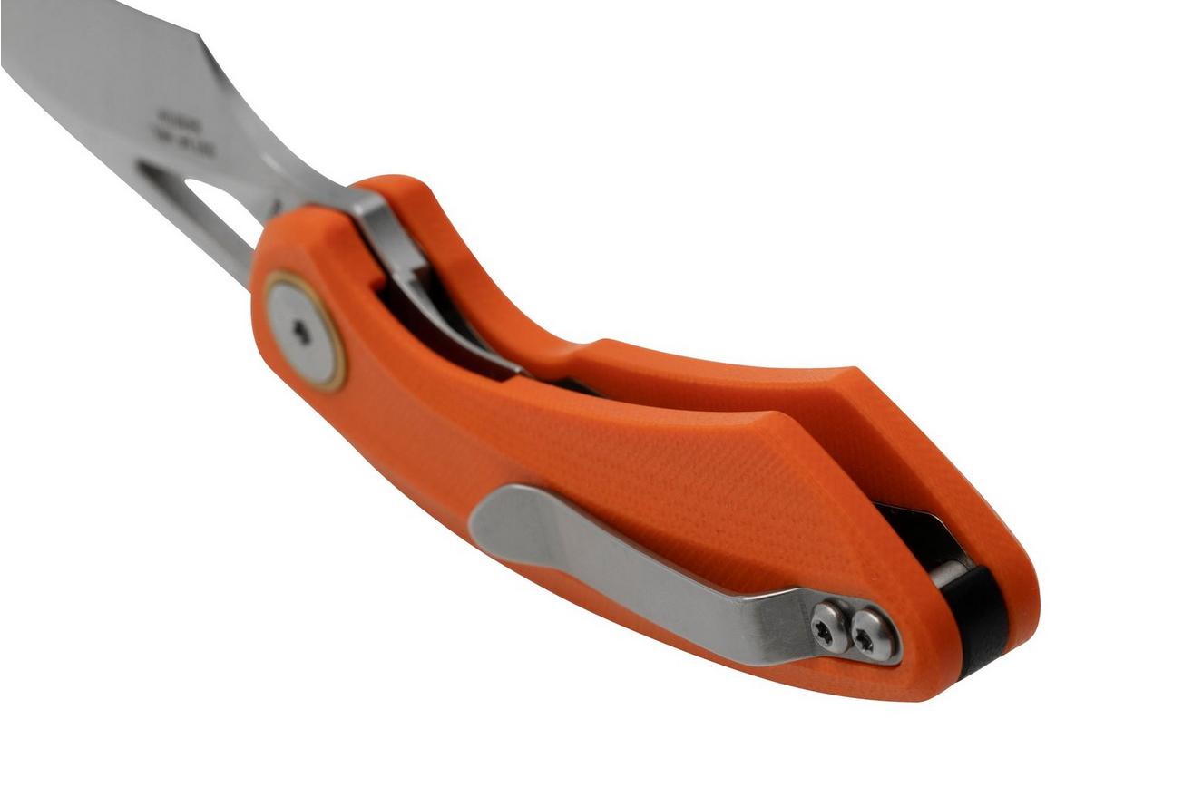 Bestech Bihai Stonewashed Satin, Orange G10 BG53B-1 zakmes, Ostap Hel design