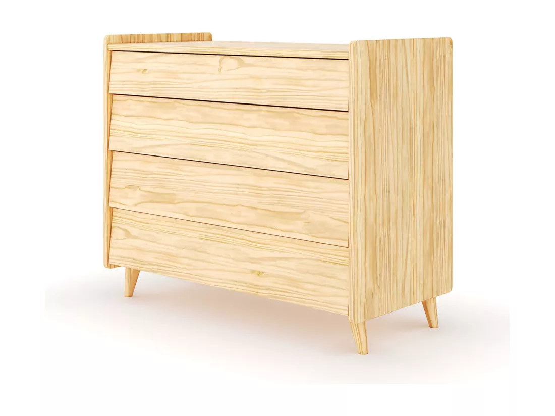 Commode 4 tiroirs bois massif bois PETER