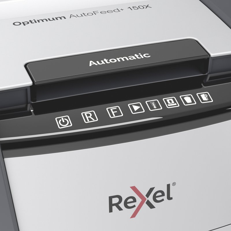 Destructeur Rexel Optimum Auto+ 150X - coupe croisée