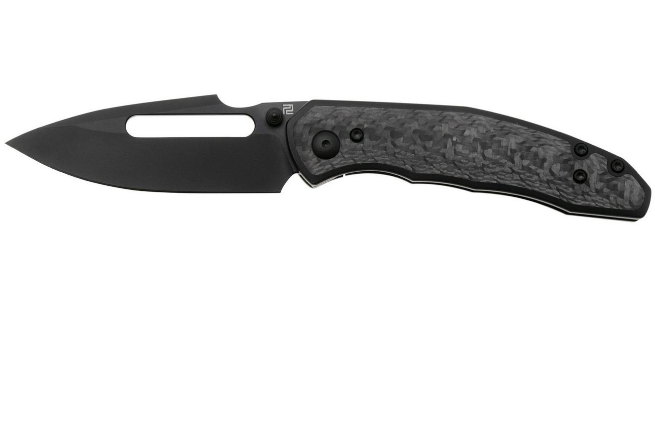 Artisan Cutlery Boa 1862G-CF, PVD S35VN, Titanium Carbon Fiber Inlay zakmes, Johnathan Shaw design