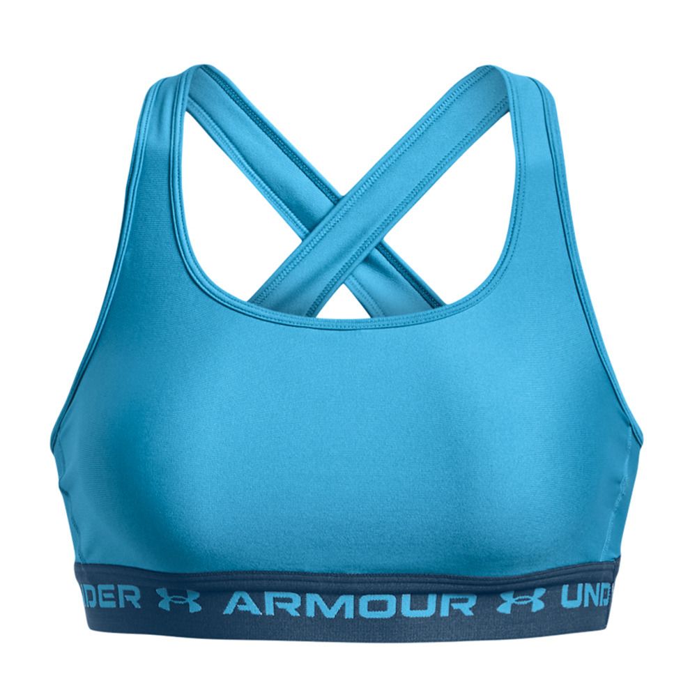 Under Armour CROSSBACK MID - Brassière Femme blue