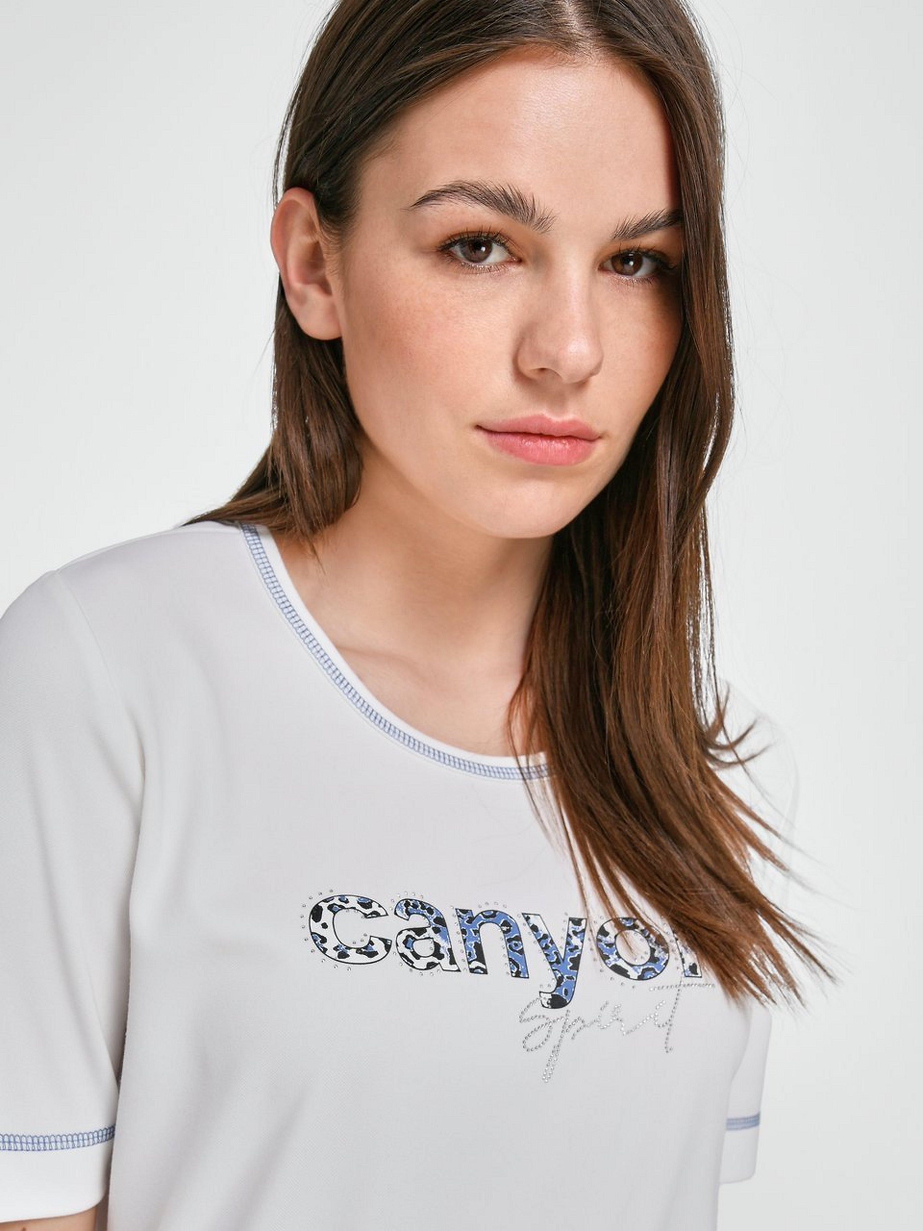 Rundhals-Shirt mit 1/2-Arm