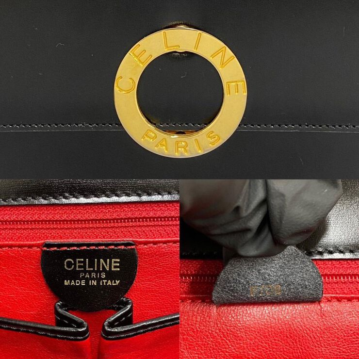 Celine Vintage Celine Shoulder Bag Black