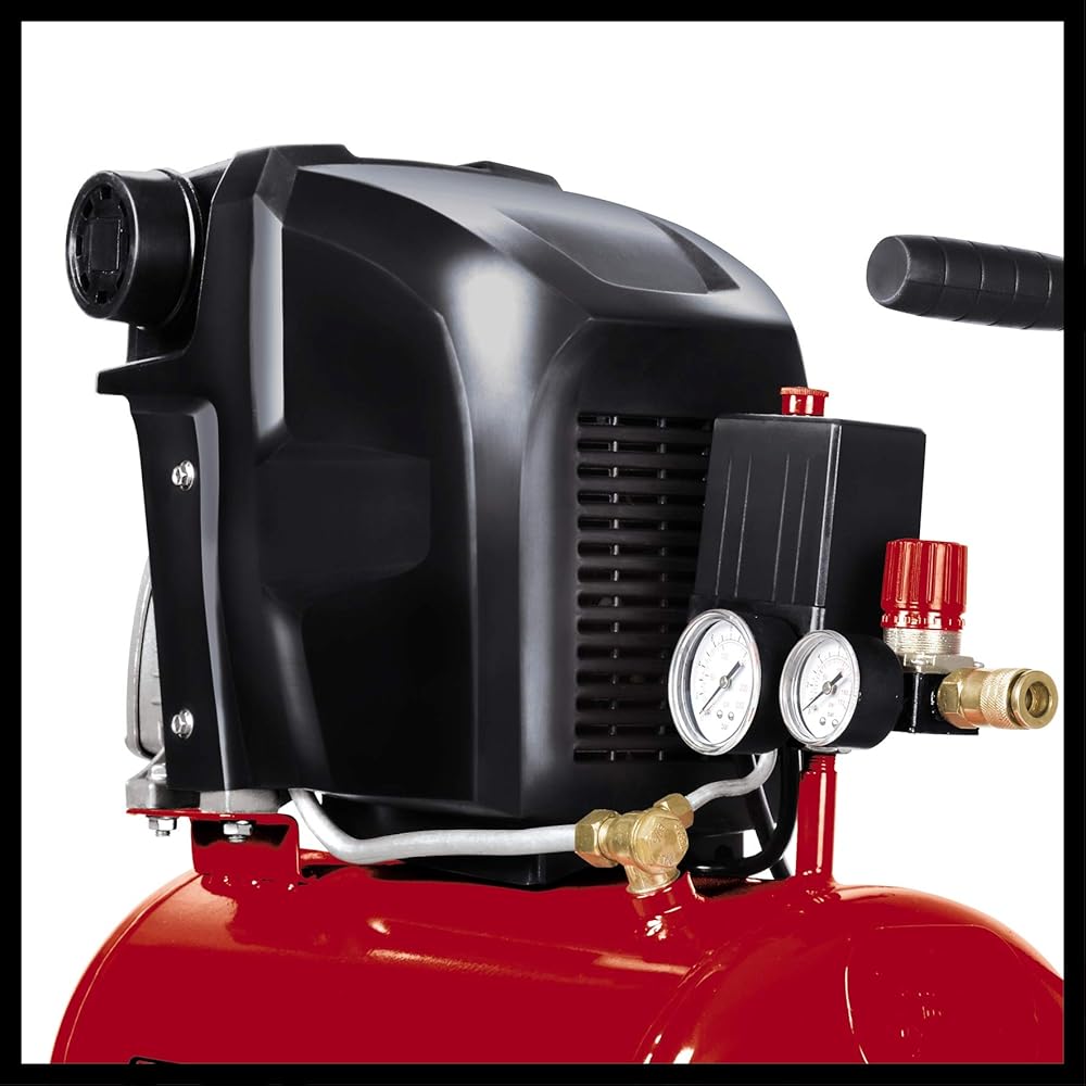 Einhell Compresseur TE-AC 230/24 (Puissance moteur 1500W, Capacité de la cuve : 24 L, Cuve garantie 10 ans contre la corrosion, Niveau d'huile visible) : Bricolage