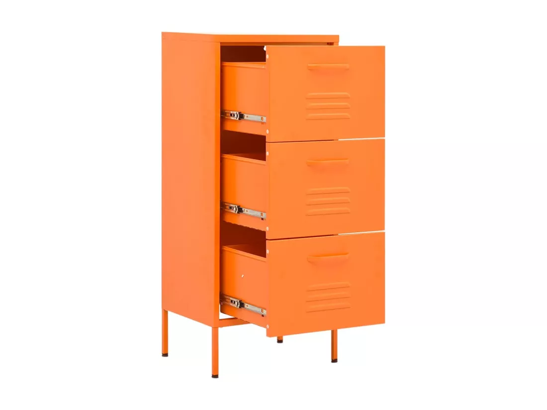Armoire de rangement Orange 42,5x35x101,5 cm Acier