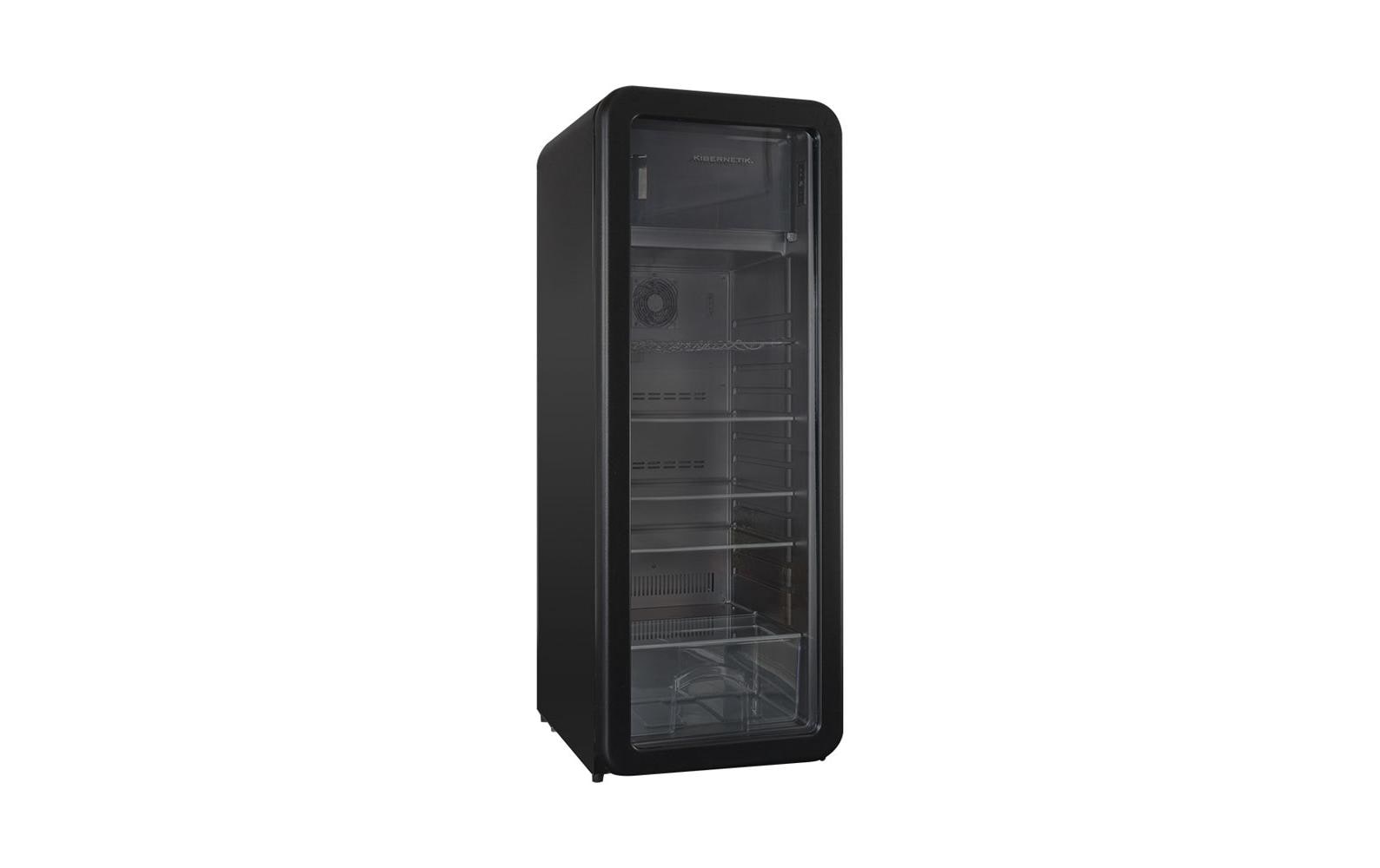 Getränkekühlschrank RKS256 Rechts, Schwarz<br>Retrokühlschrank