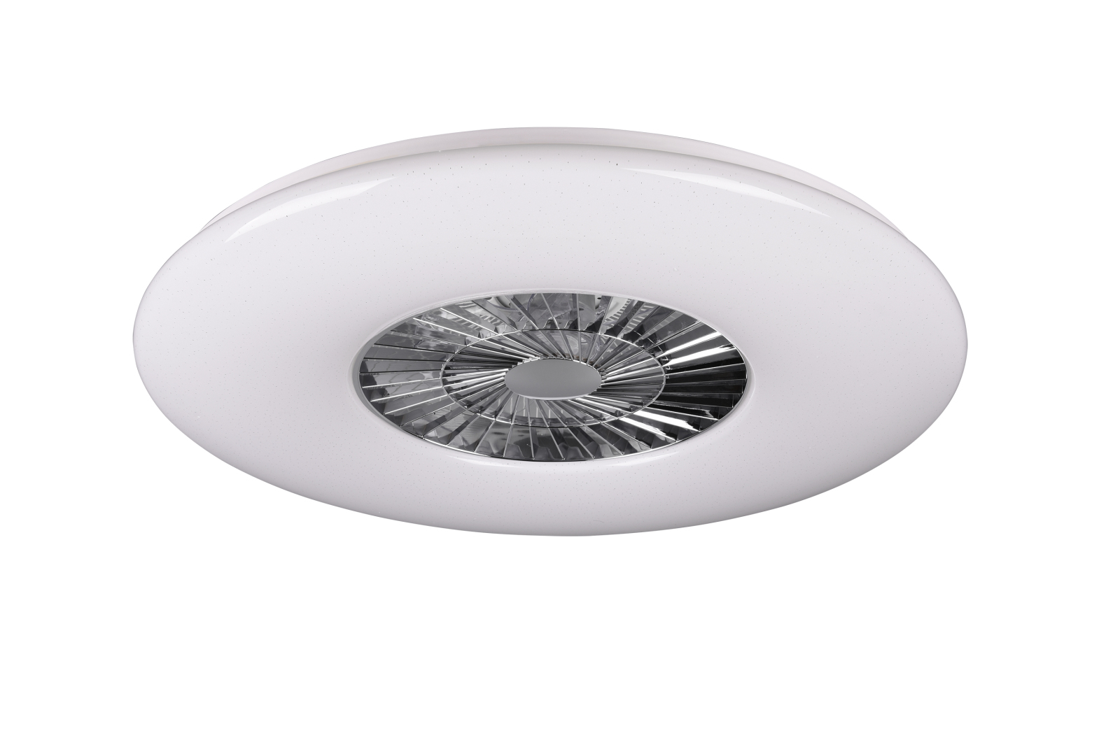 Deckenventilator - Chrom-weiß - mit LED - Ø 75 cm