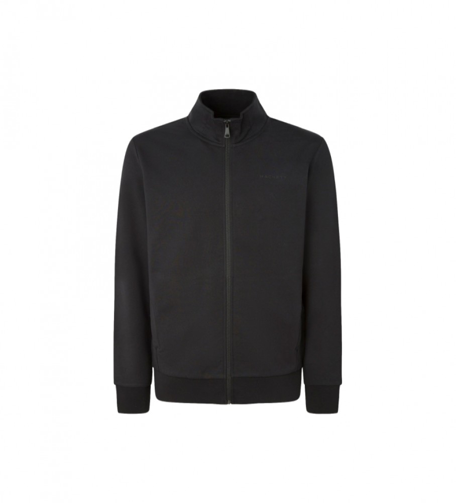 Moletom Hackett Essential com zíper, preto