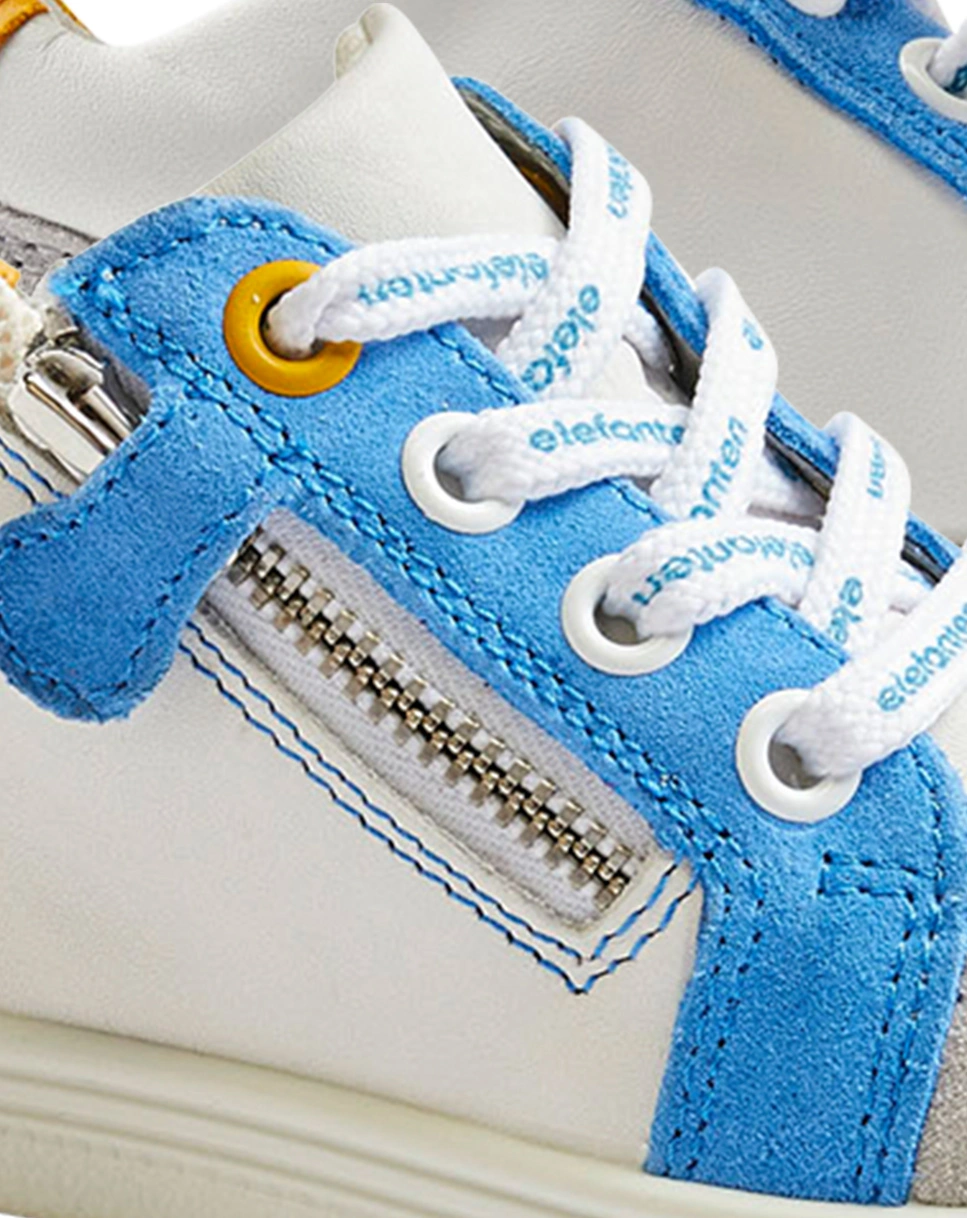 Schnür-Halbschuhe DAZON DAMA in weiß/blau/gelb