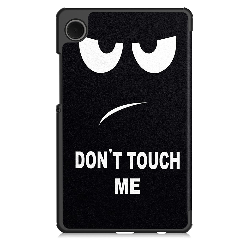 Samsung Galaxy Tab A11 / A9 Leder Tasche Smart Cover Schutzhülle - Don't Touch Me