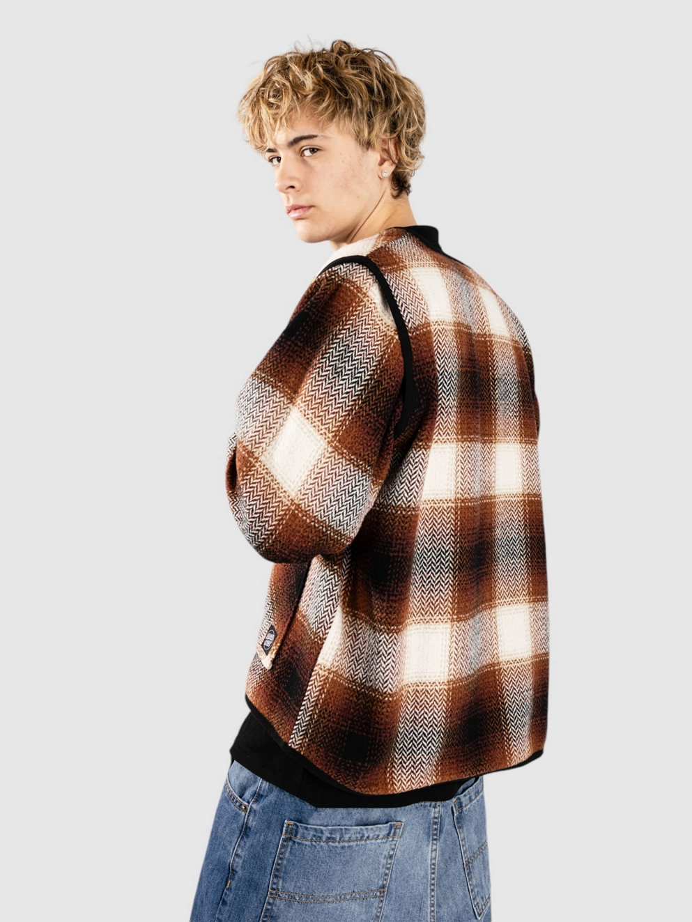 Santa Cruz Assembly Liner Jacket orange/black check