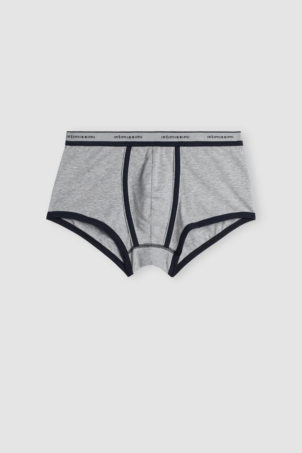 Cuecas boxer em algodão elástico Supima® com logotipo.