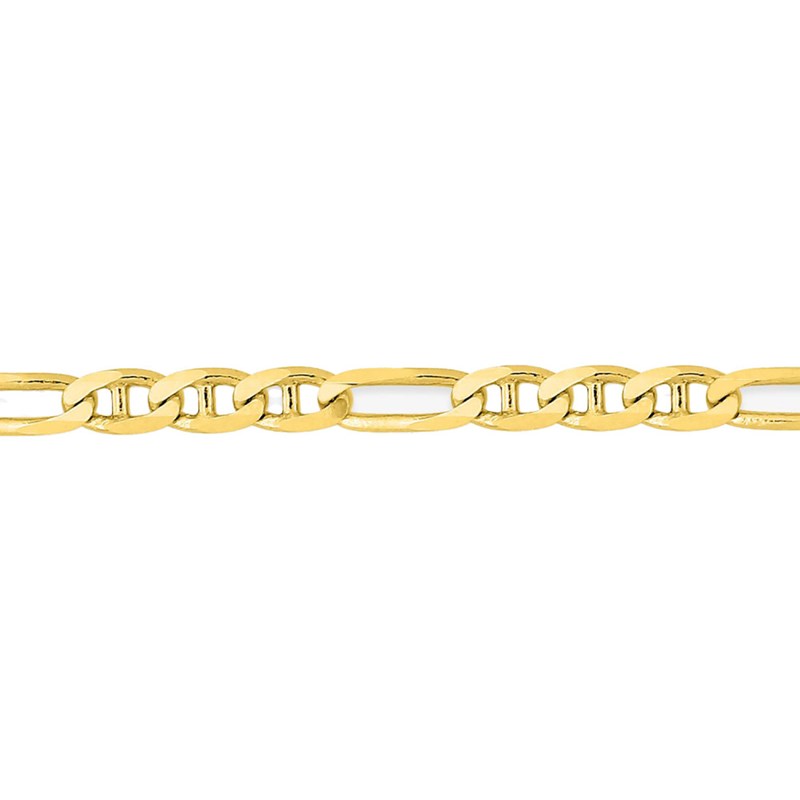 Bracelet Mixte 18 cm - Gourmette Marine - Or 18 Carats - Largeur 2 mm