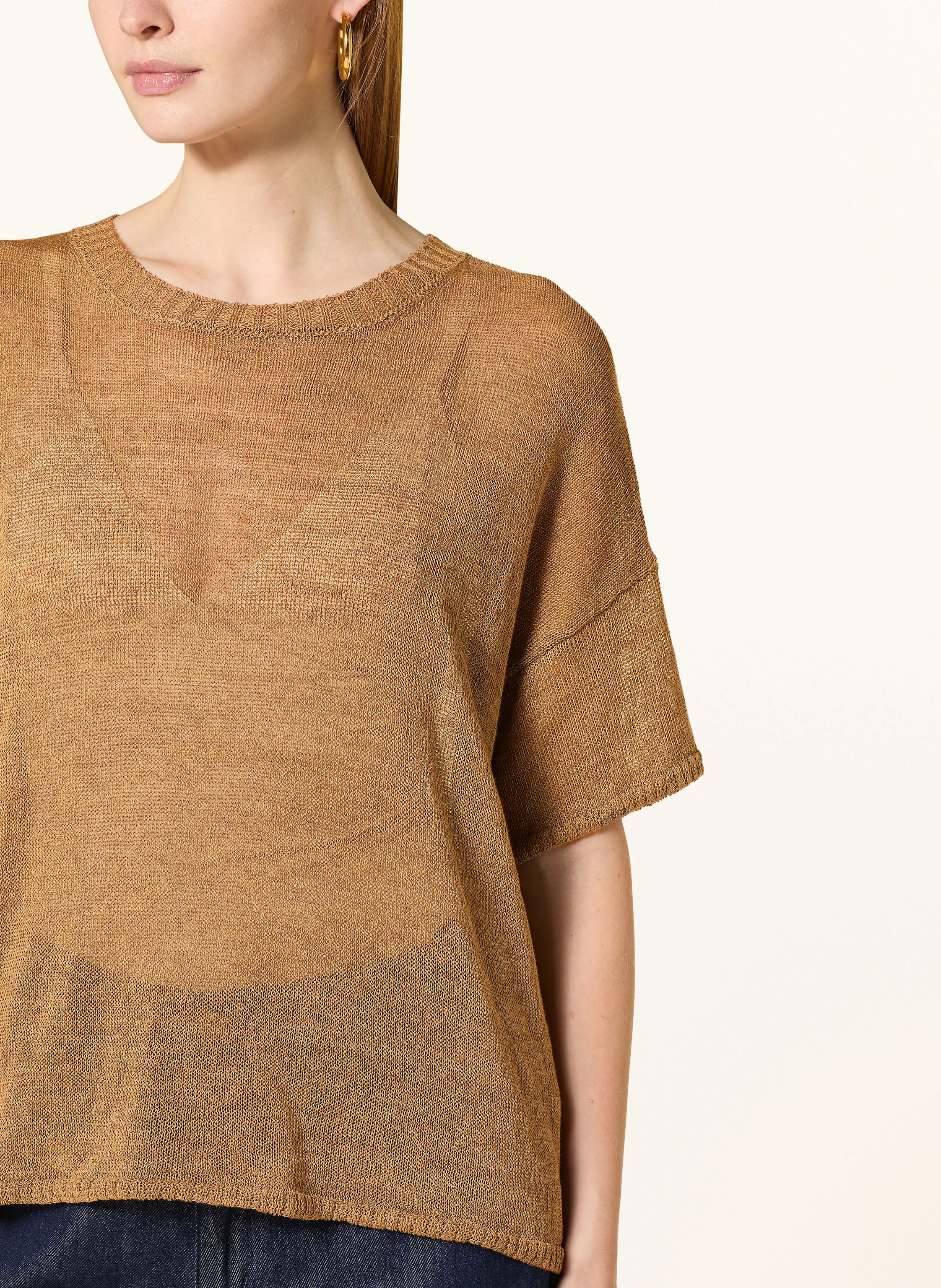 MILANO ITALY Strickshirt mit Leinen