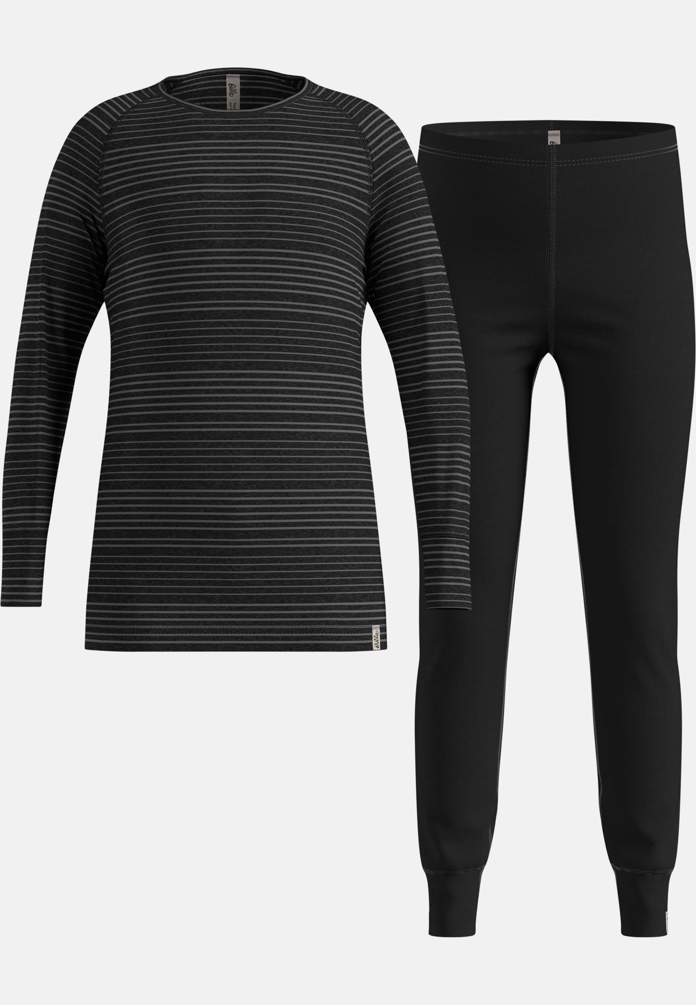 Active Warm Base layer Set in black - grey melange