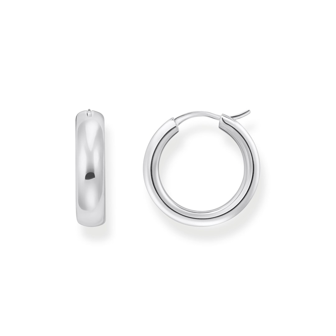 Thomas Sabo Hoop Earrings Mittelgrosse Creolen Chunky-Design Silber