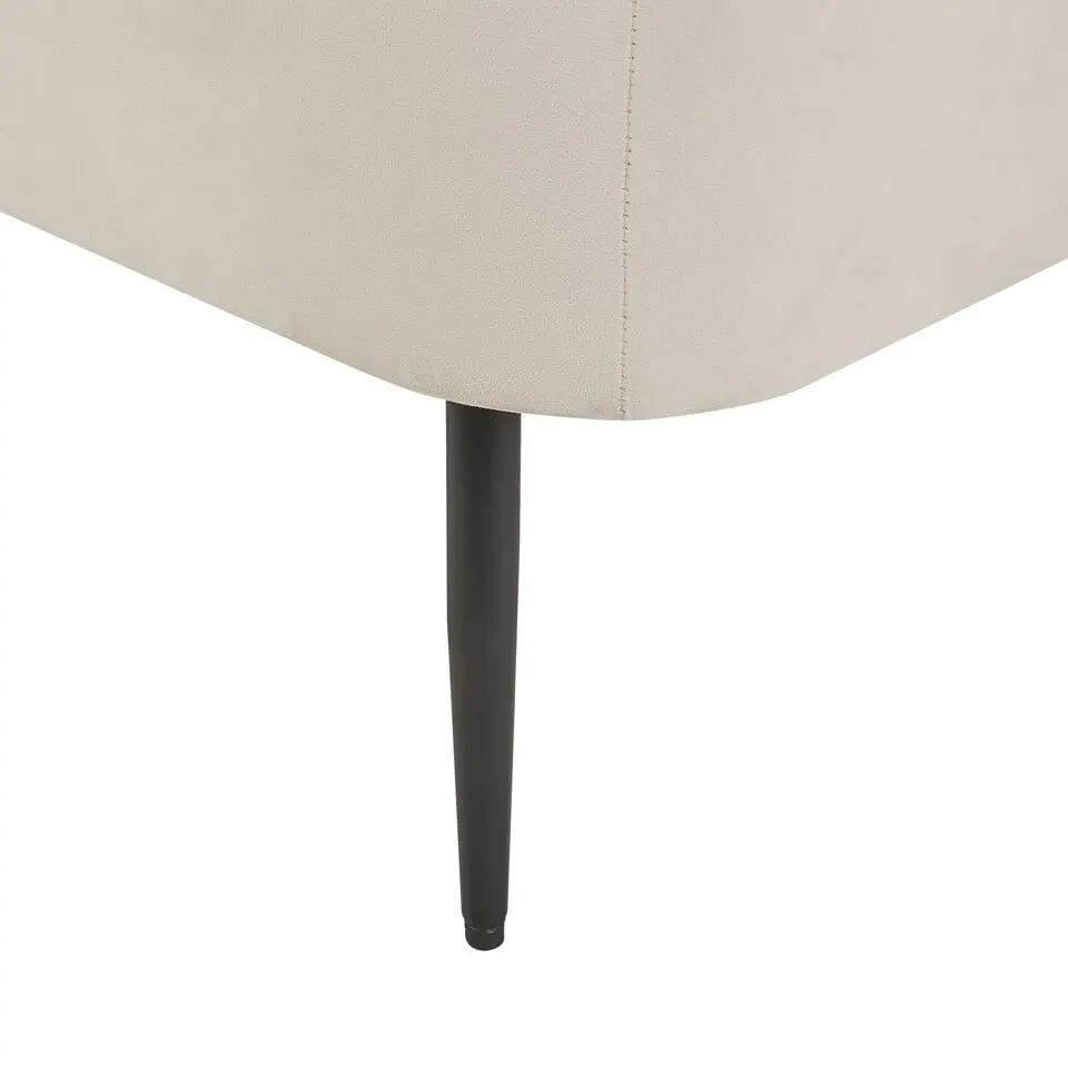ARCEY - Chaise longue - Wit/Oranje - Fluweel