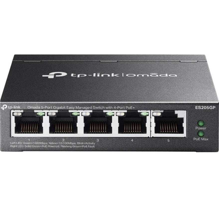 ES205GP 5 PortOmada 5-Port Gigabit Easy Managed Switch mit 4-Port PoE+