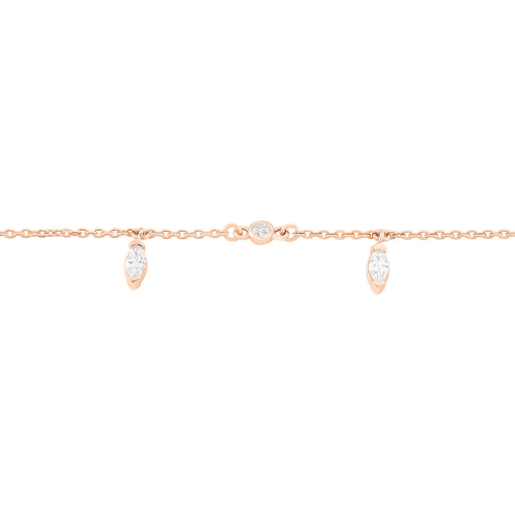 Bracelet Kenta Argent Rose Oxyde De Zirconium