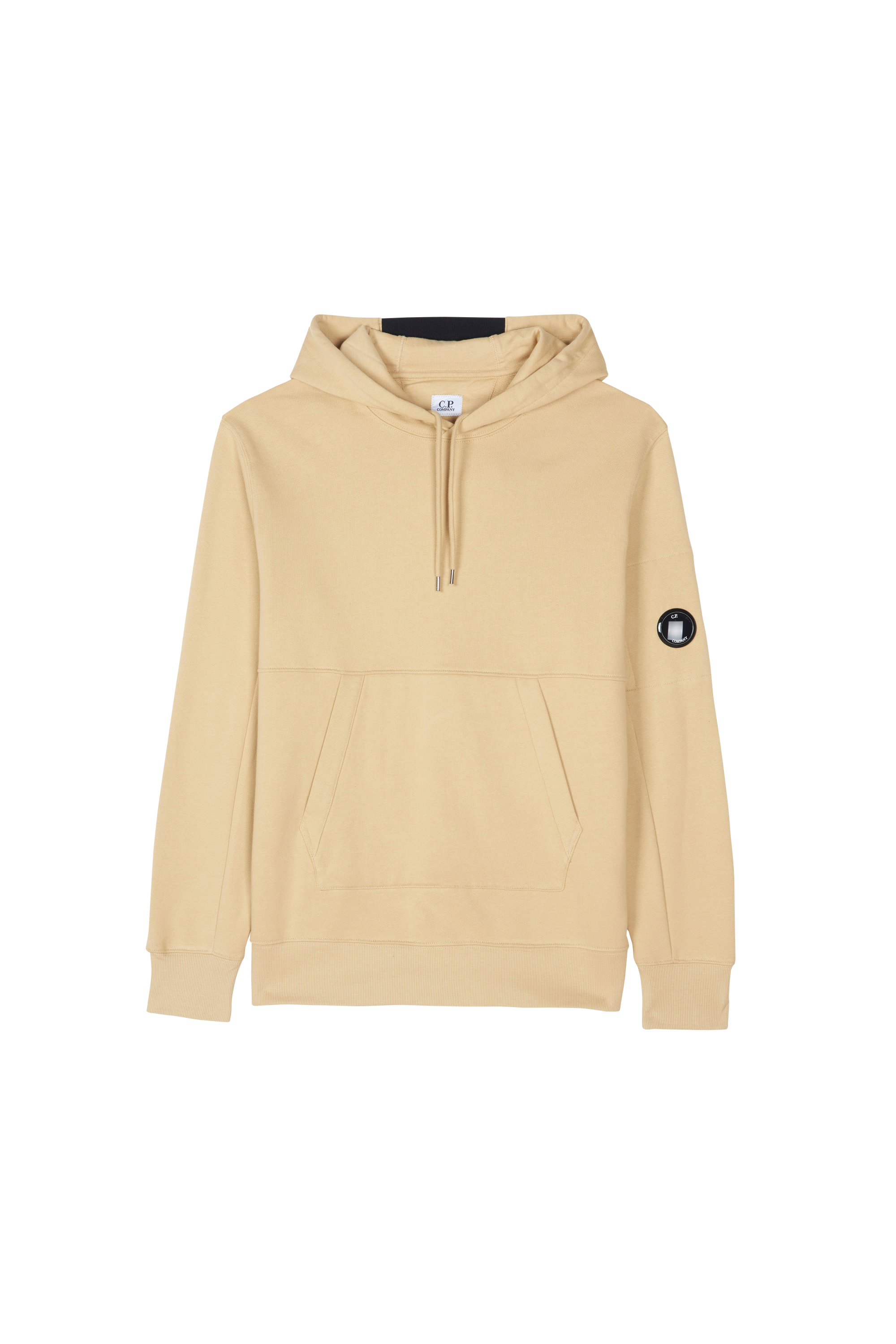 C.P. COMPANY Hoodie DIAGONAL RAISED FLEECE LENS HOODIE Beige