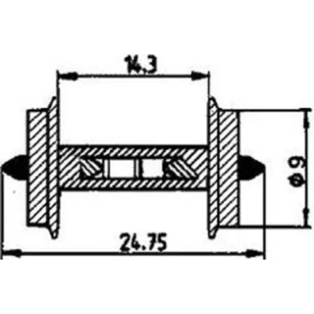 Roco 40187 - Widerstands-Radsatz, Spur H0