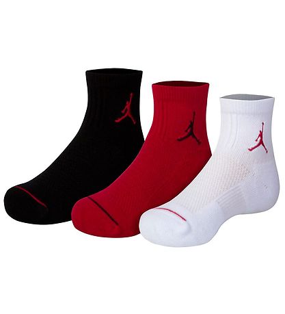 Jordan Strømper - 3-pak - Jumpman Cushioned Ankle - R?d/Hvid/Sor