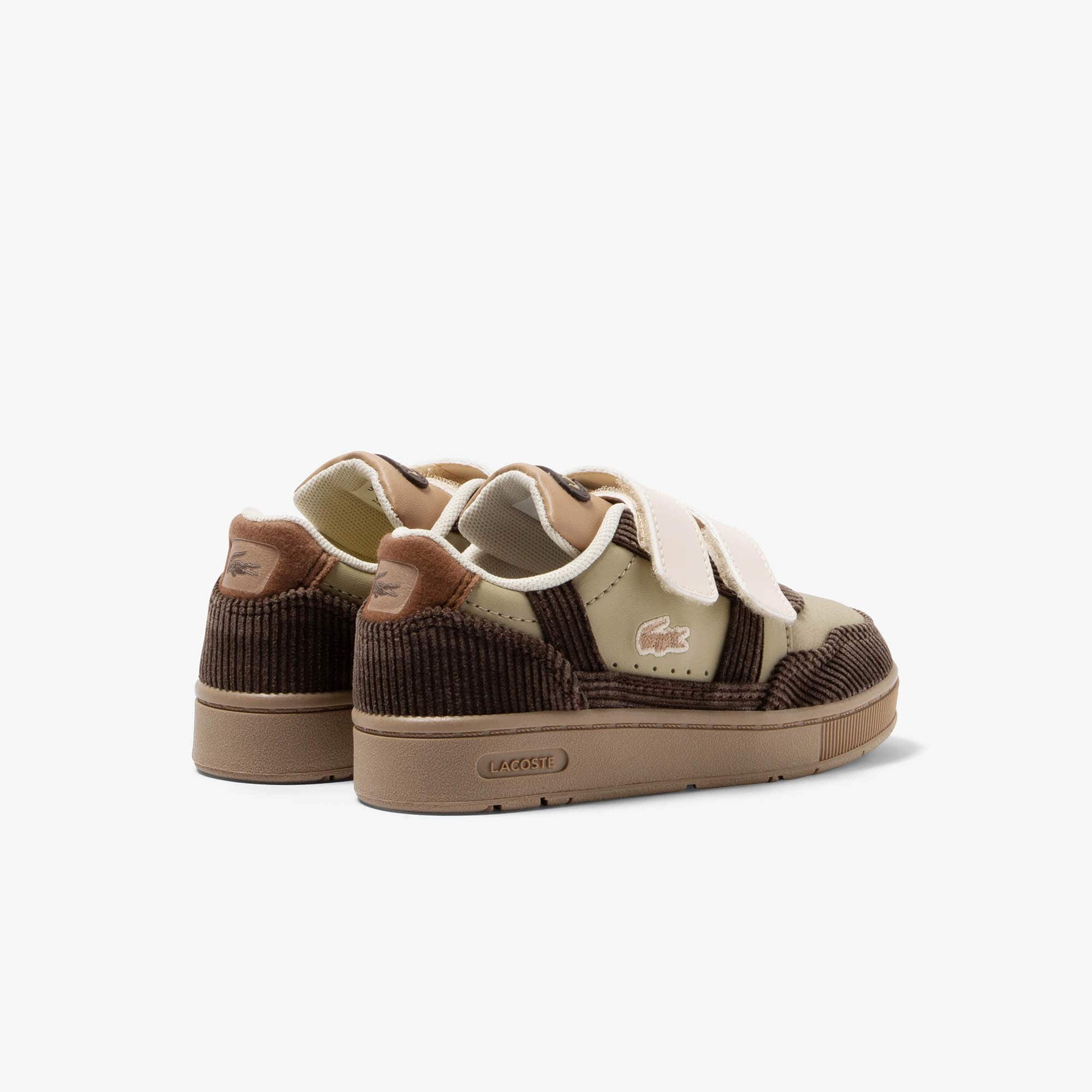 Sneakers T-Clip bébé en cuir velours Chaussures - Marron - Lacoste - Enfant