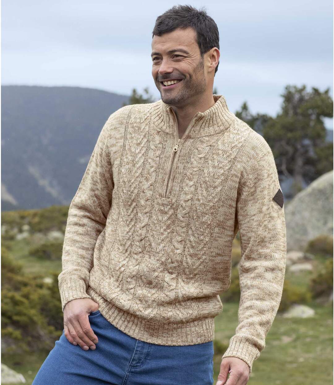 Pull Camionneur Tricot Torsadé