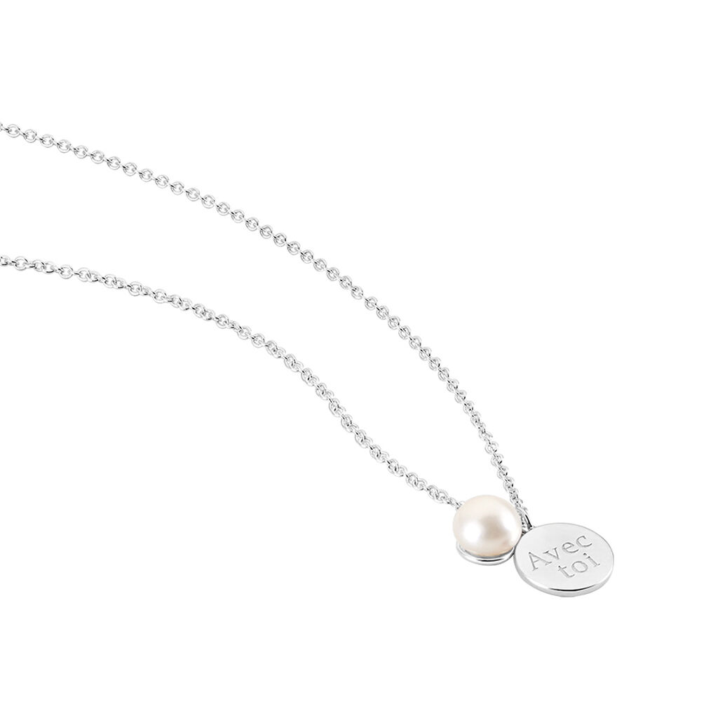 Collier Florenceau Argent Blanc Perle De Culture