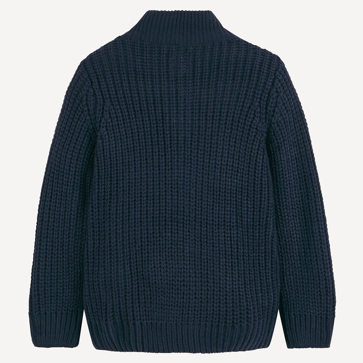 COLEÇÕES LA REDOUTE<br>Cardigã com zíper e gola alta