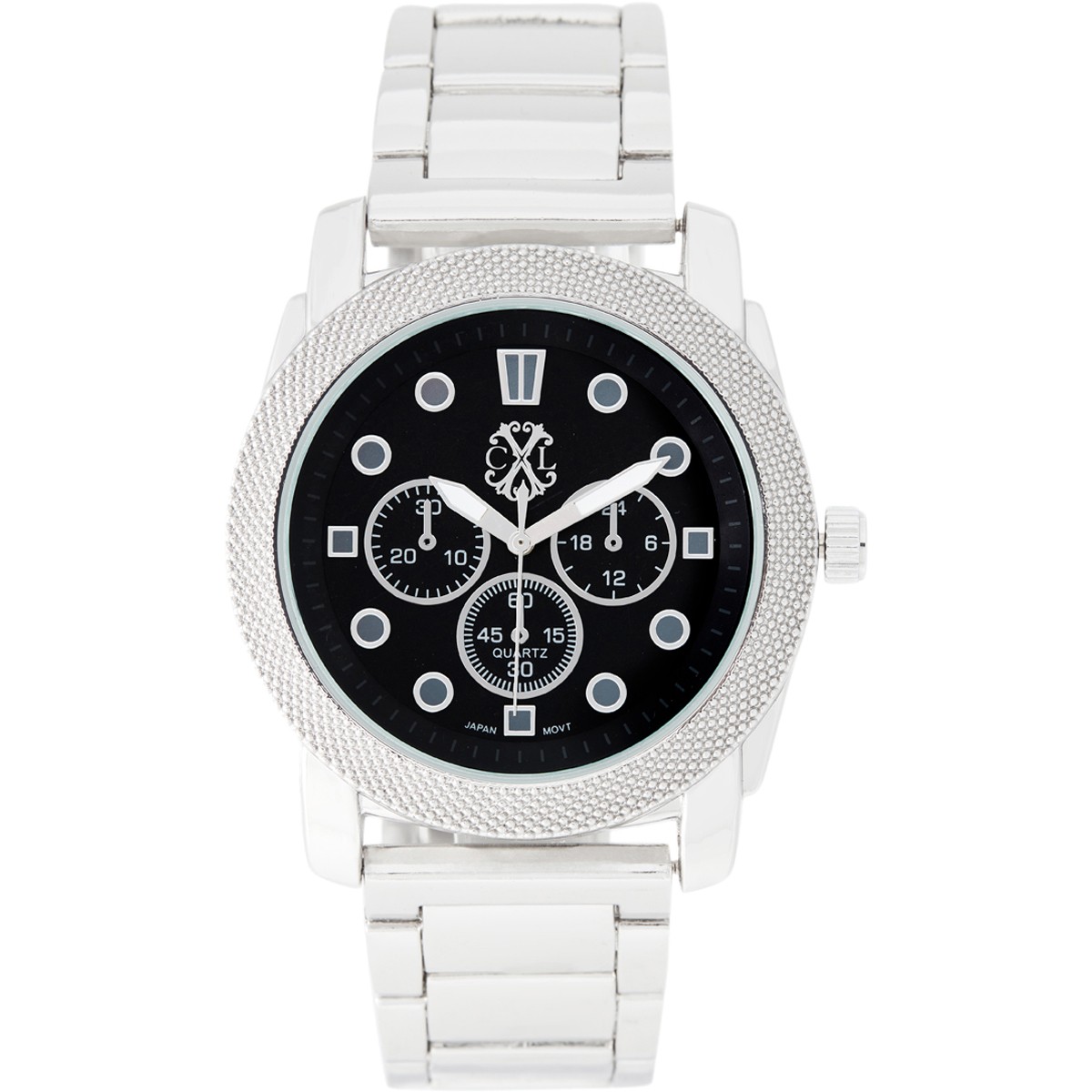 Montre à quartz - Alliage argenté - Homme