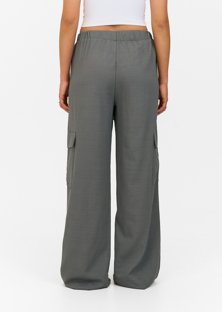 Luna cargo broek grijs