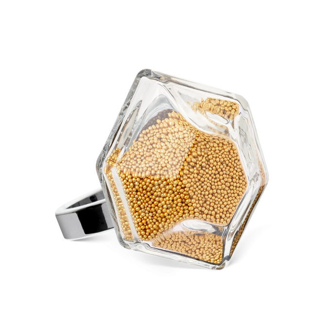 Bague en verre soufflé - Energie Medium Billes