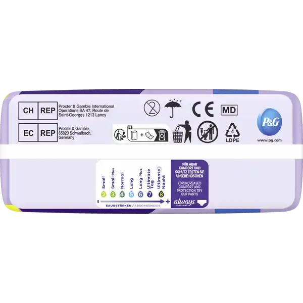 Discreet Inkontinenz Long Plus 8+2