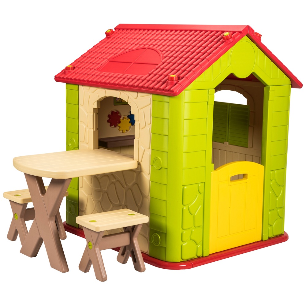 Deluxe-Spielhaus mit Tisch und Stühlen